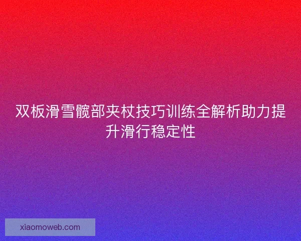双板滑雪髋部夹杖技巧训练全解析助力提升滑行稳定性